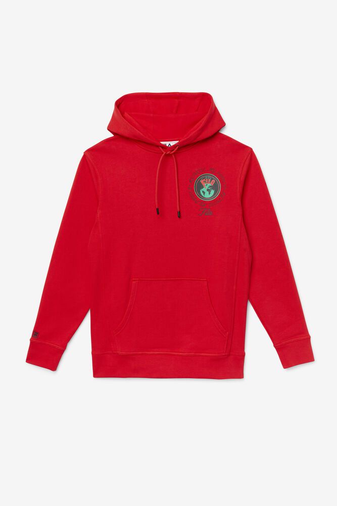 Fila Hunt Hoodie Red - Mens - 38270IYNA